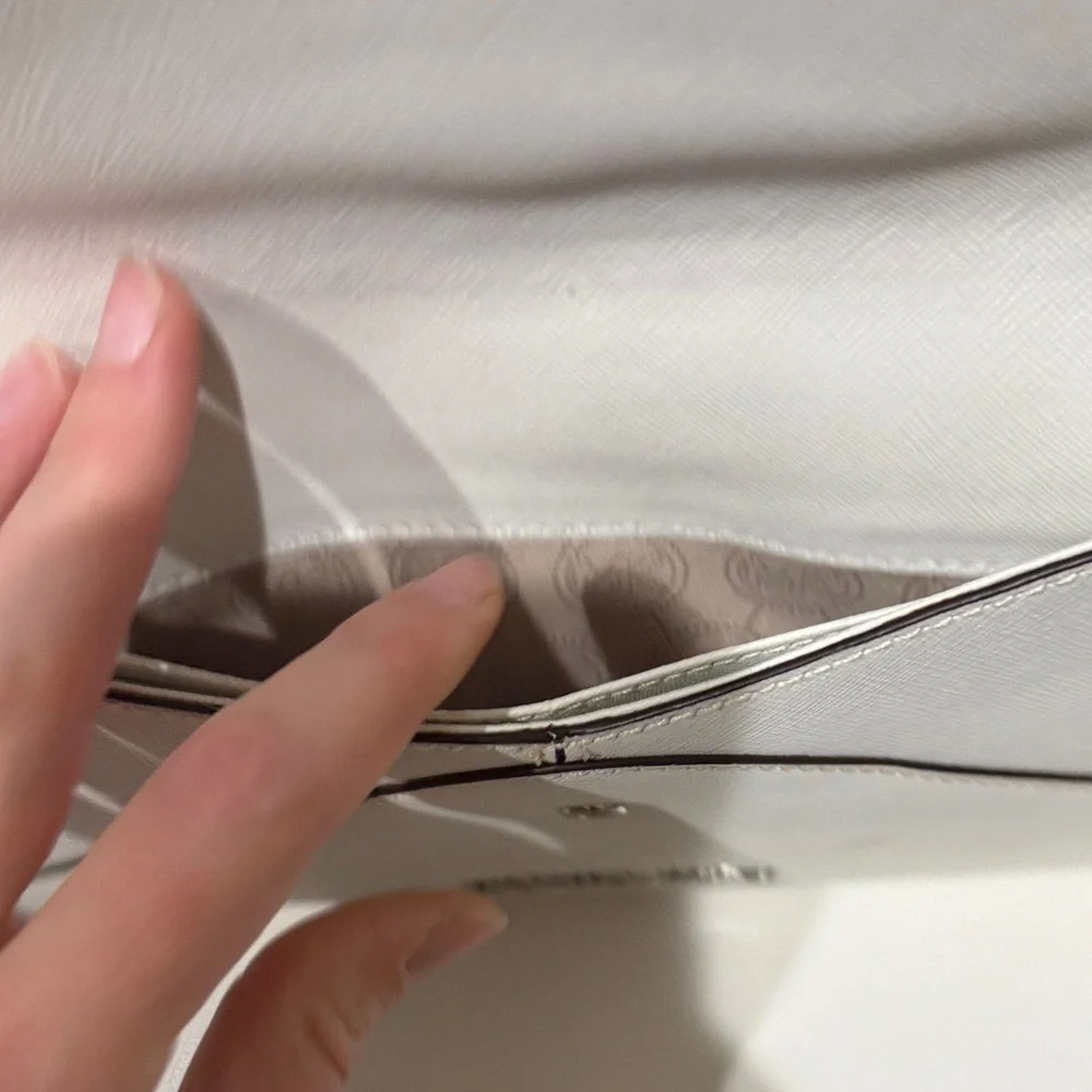 Michael Kors Silver Studded White Clutch - Picture 3 of 7